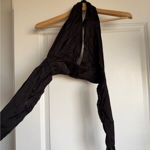 Elegant Black Halter Top